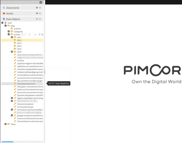 Stapelverarbeitung in Pimcore